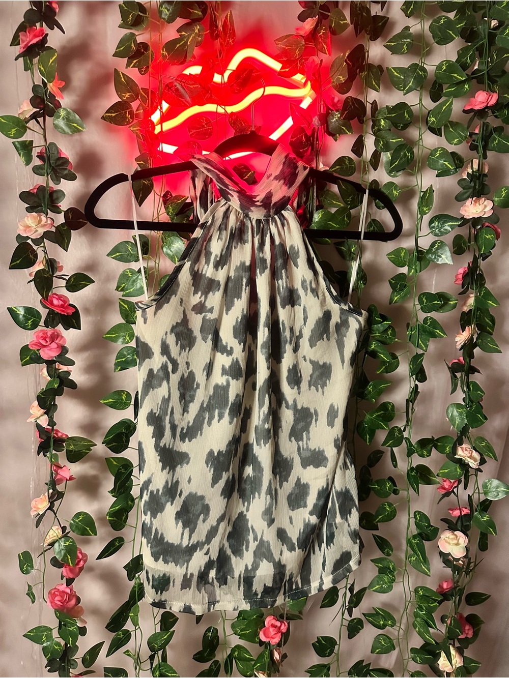 bishop + young Animal Print Halter Cami